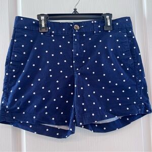 Old Navy Everyday Short Women's Chino Shorts Size 4 Navy White Polka Dot Casual